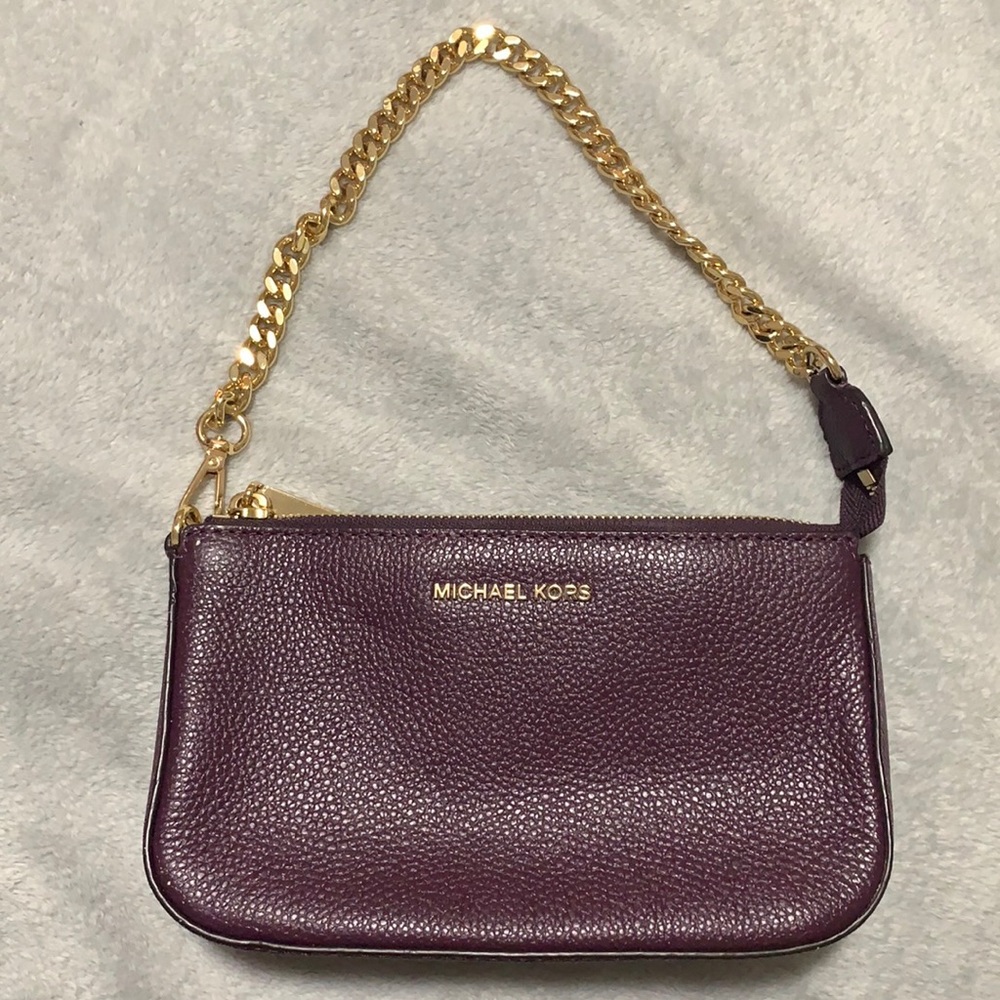 Michael Kors Burgundy Shoulder Bag with Chain Strap